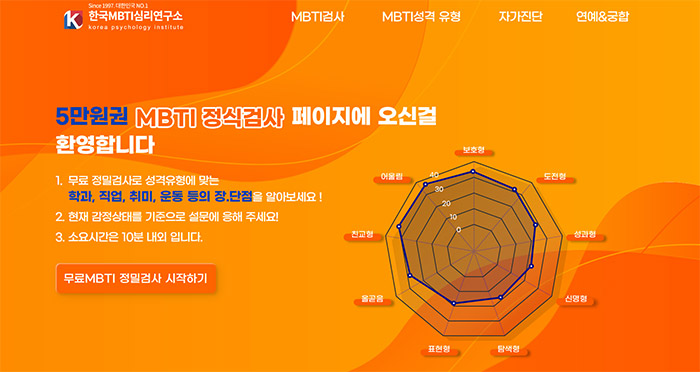 MBTI-검사-무료-한국MBTI심리연구소
