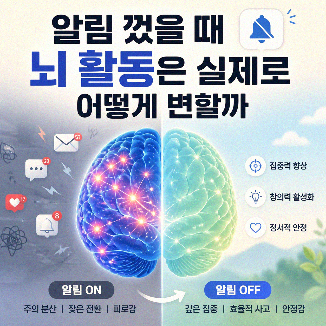앱 알림 껐을 때 집중력이 정말 달라질까