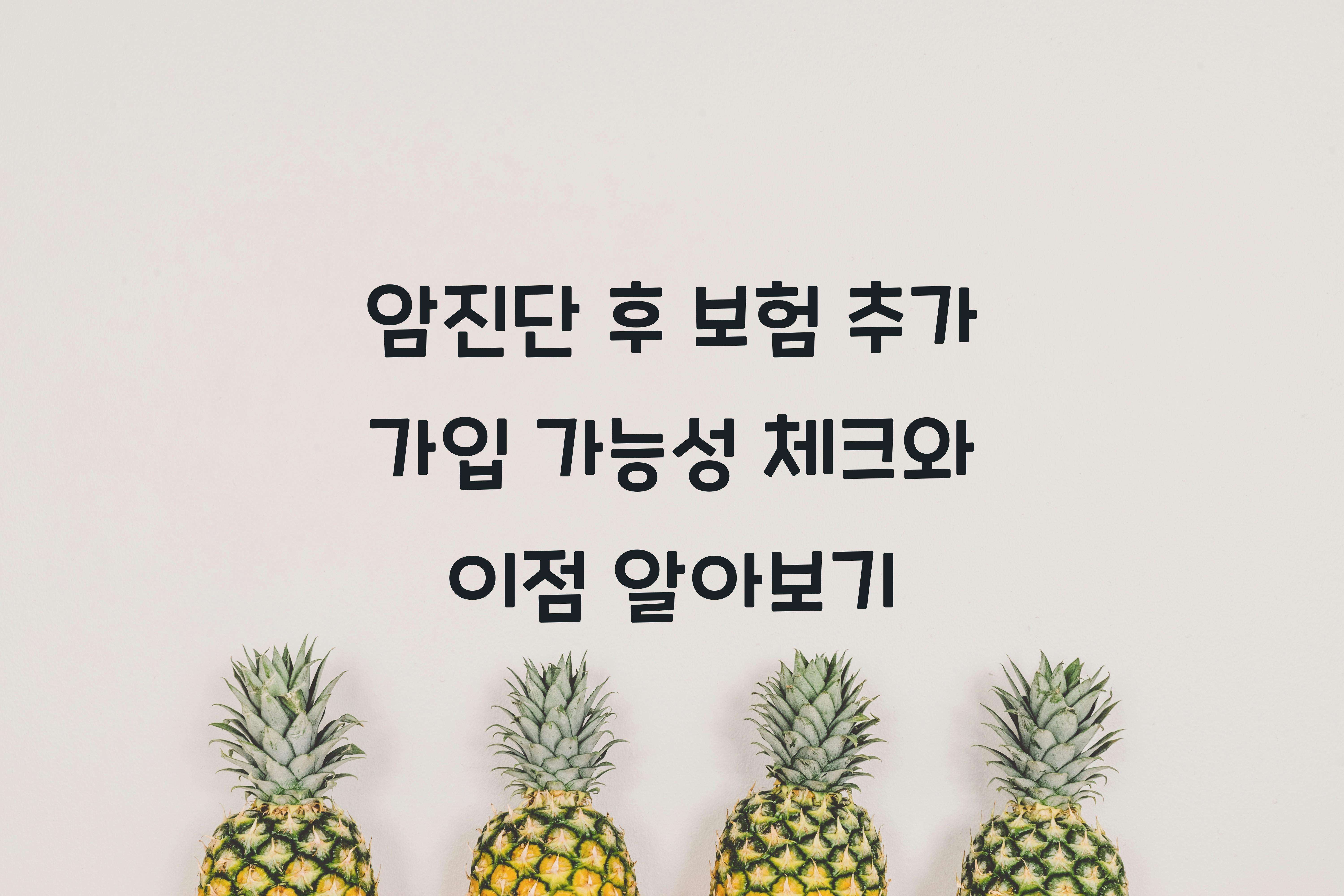 암진단 후 보험 추가 가입 가능성