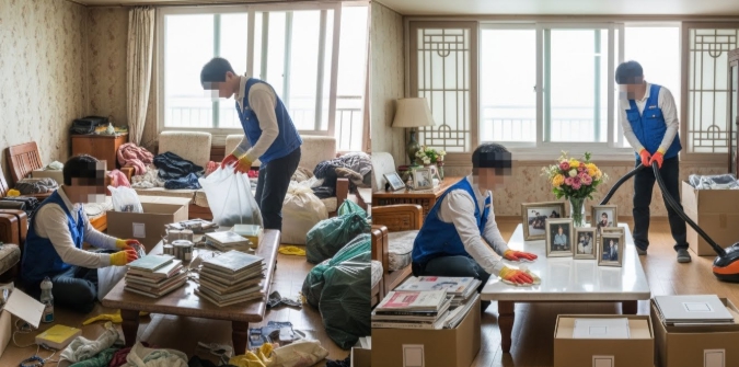 곡성 고독사청소 및 정리중