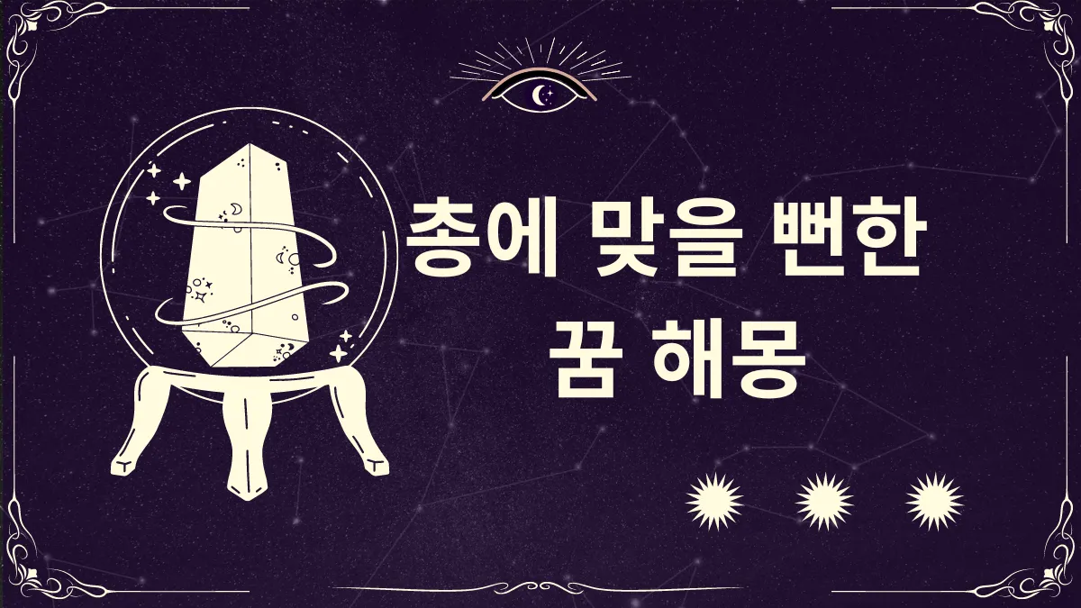 총에 맞을 뻔한 꿈 해몽 썸네일