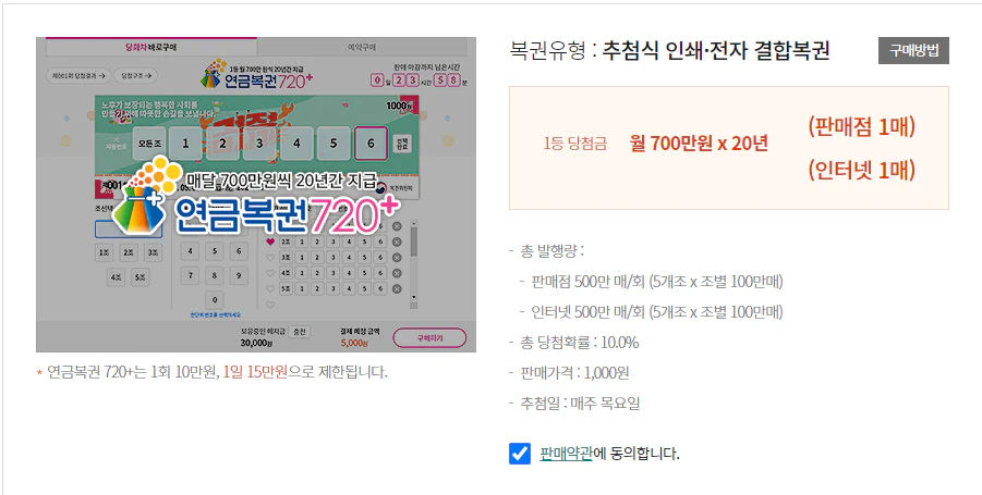 연금복권 추천방식