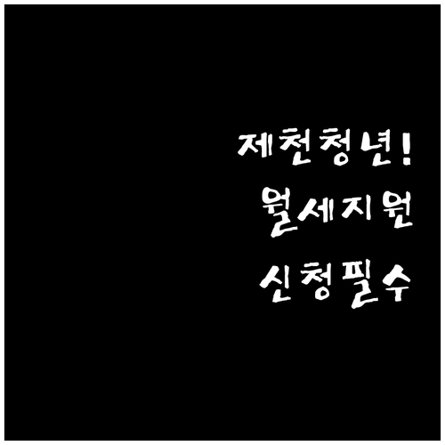 제천시 무주택 청년 월세 지원금 신청..