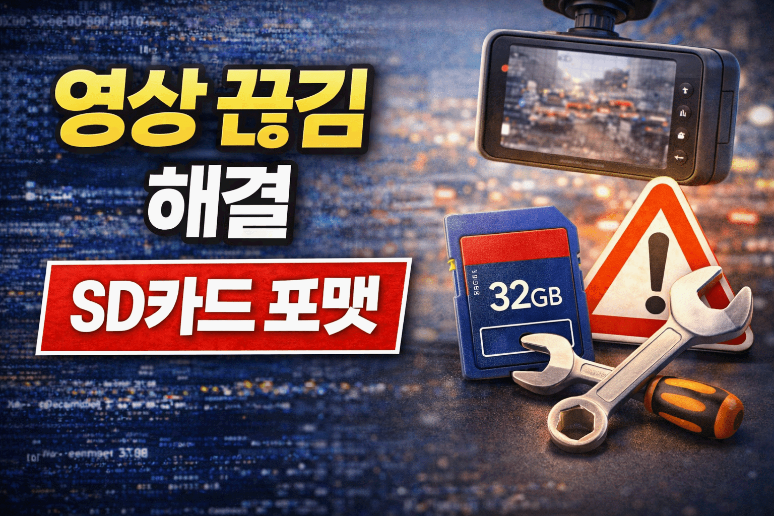 영상 끊김 해결, SD카드 포맷