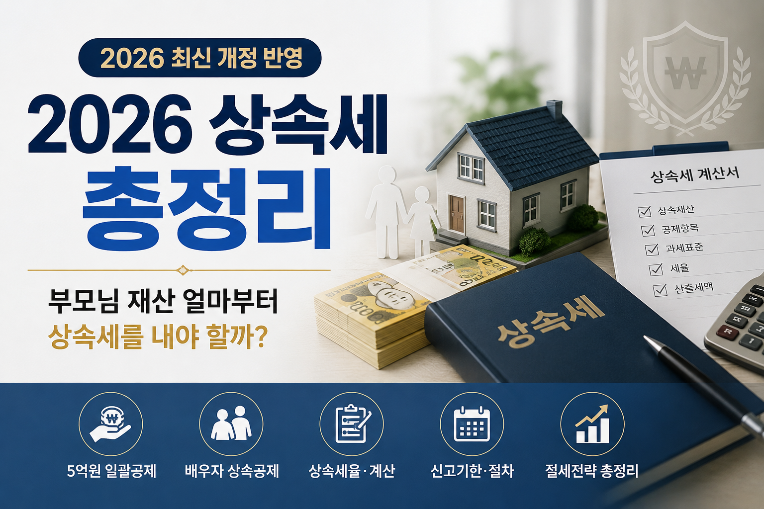 2026 상속세 총정리 부모님 재산 상속세 계산 상속공제