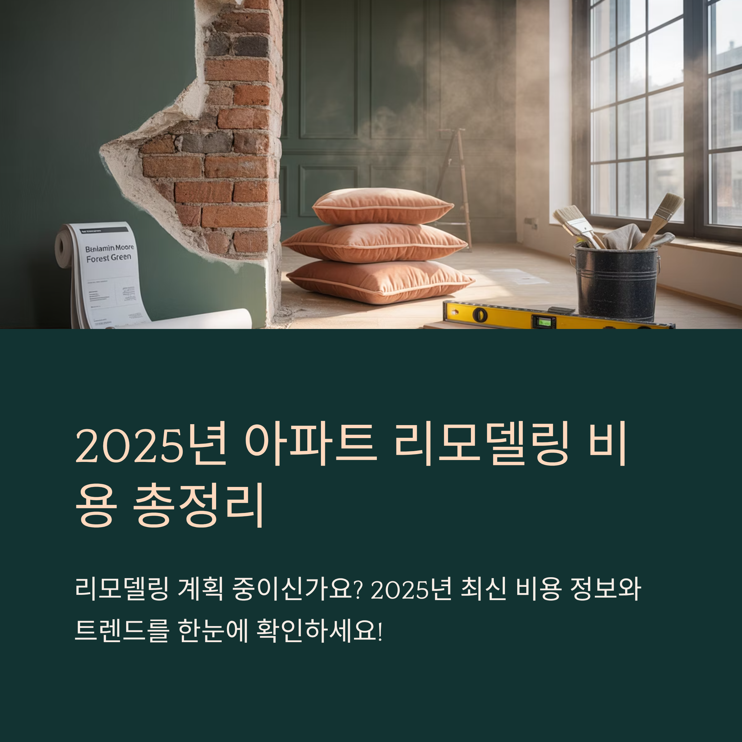 2025년 아파트 리모델링 비용표 총정리