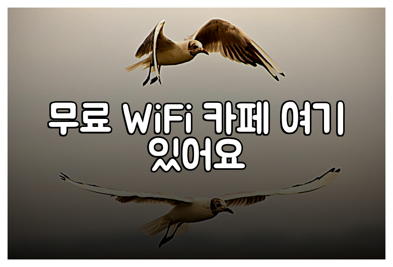무료 WiFi 카페 여기 있어요