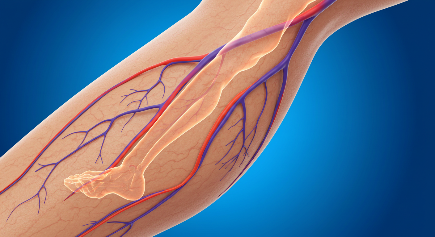 울퉁불퉁한 핏줄이 도드라진 다리를 클로즈업된 사진