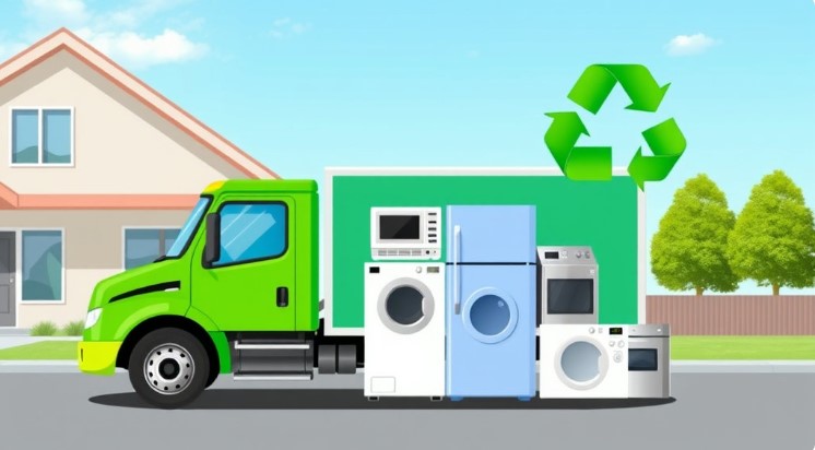 폐가전을 무상 방문하여 수거하는 상징적인 이미지입니다.