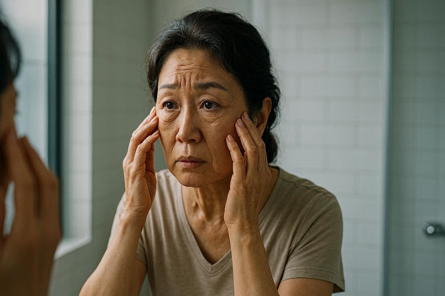 깊은 주름과 패인 흉터