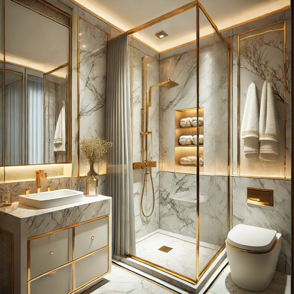 작은-욕실-럭셔리-인테리어