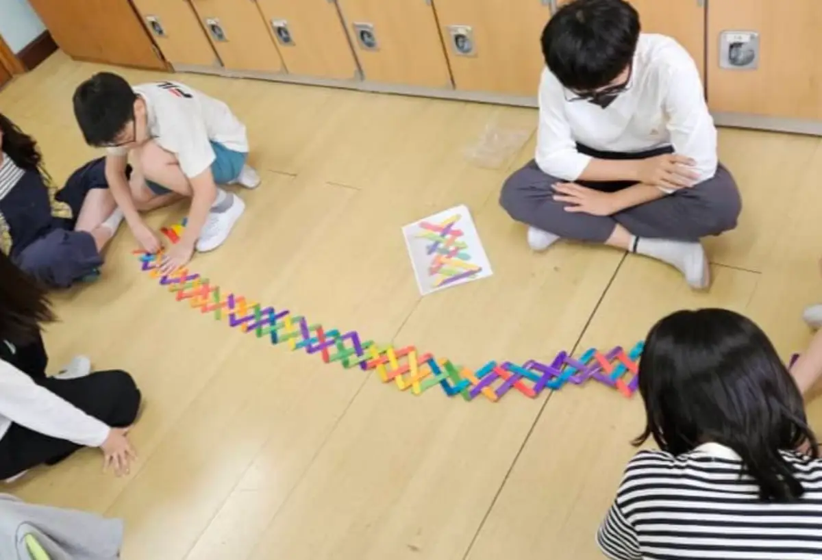 창의융합과학수업 스틱밤도미노