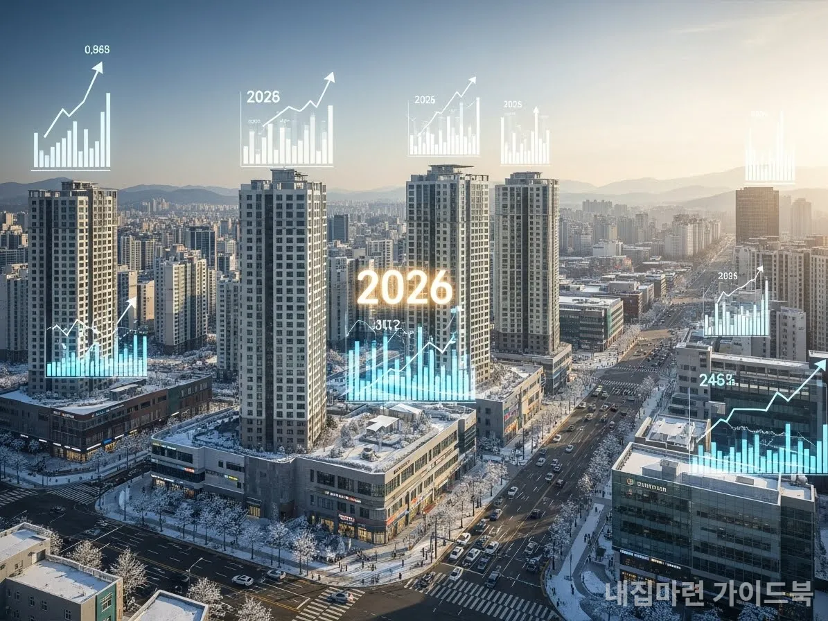 2026년 겨울, 복잡하게 변화하는 한국 부동산 시장의 도시 풍경