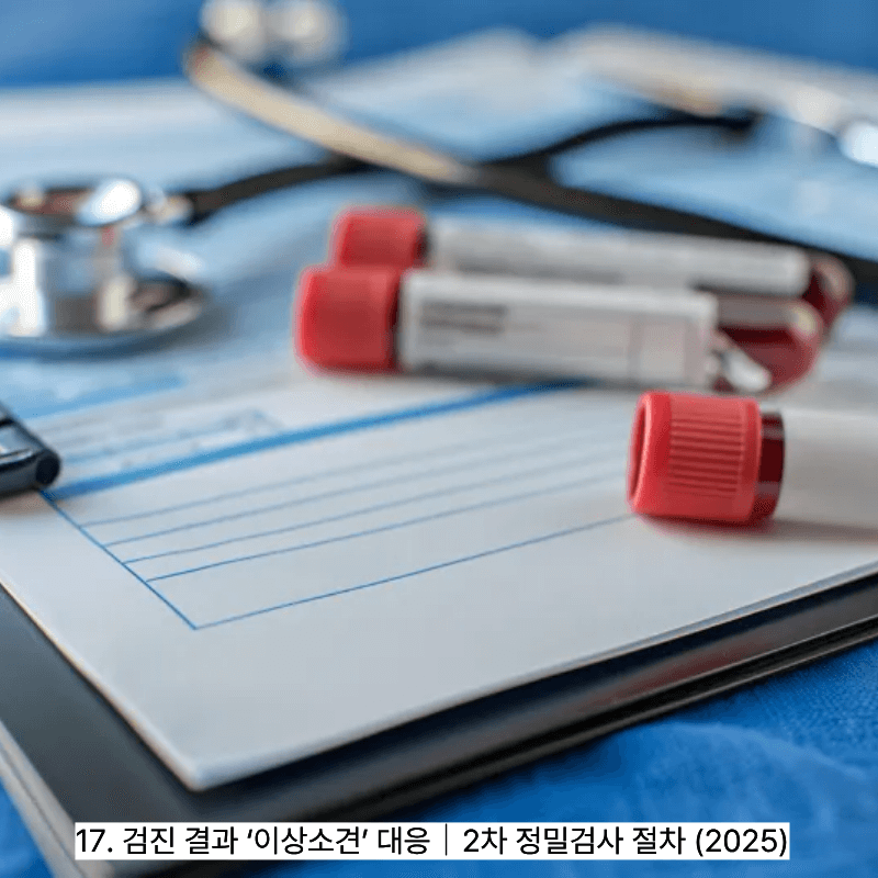 17. 검진 결과 &lsquo;이상소견&rsquo; 대응｜2차 정밀검사 절차 (2025)