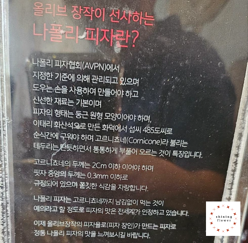 올리브장작-나폴리피자 안내 테이블 브로슈어