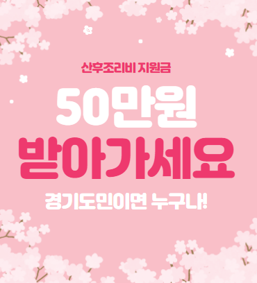 경기도 산후조리비 지원금