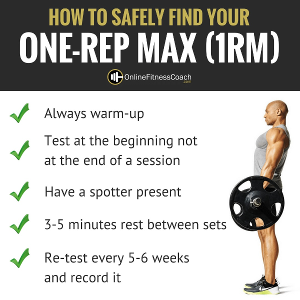 1RM 측정 방법, 안전하게 1RM 측정하기