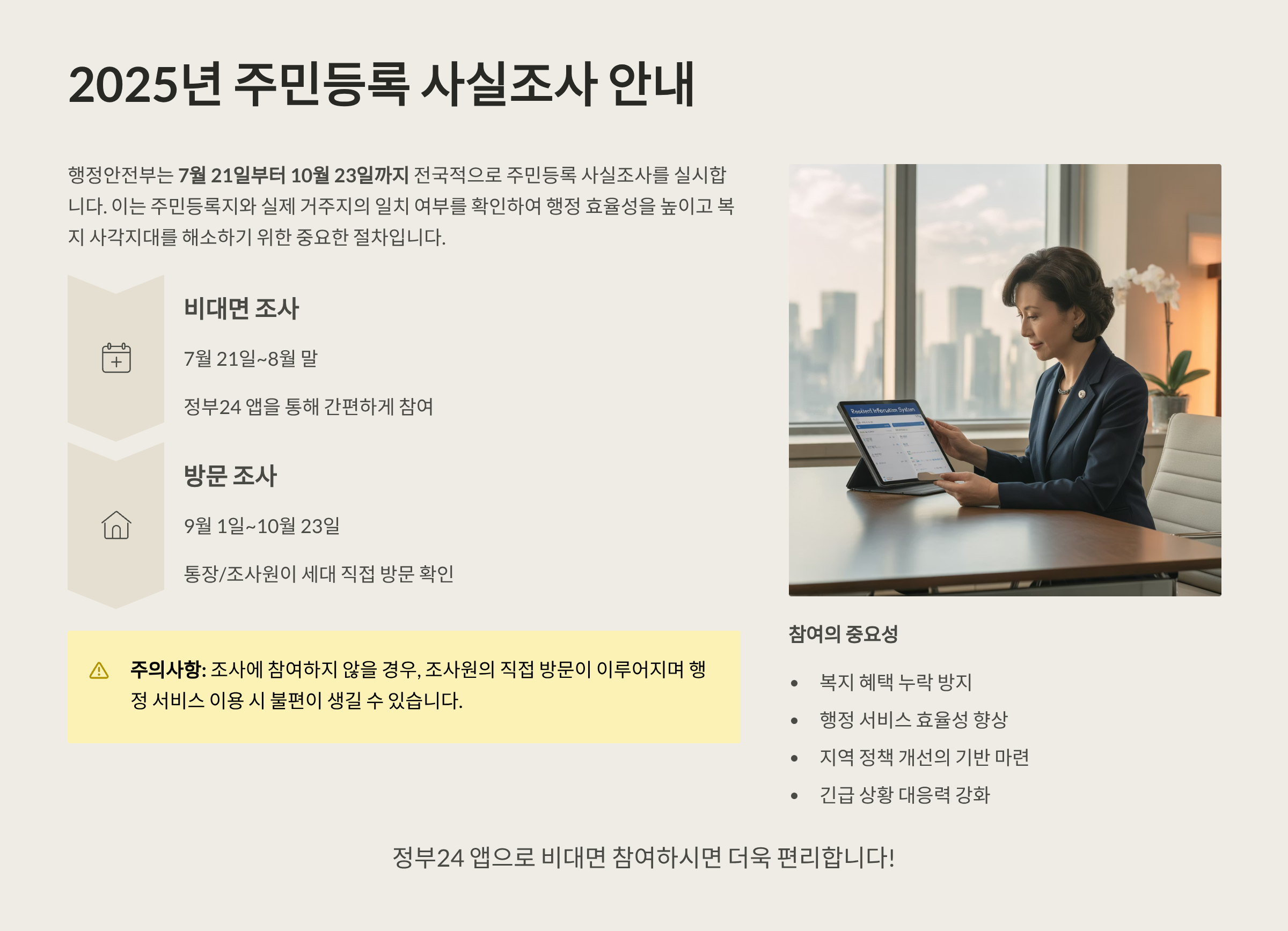 주민등록 사실조사 관련 사진