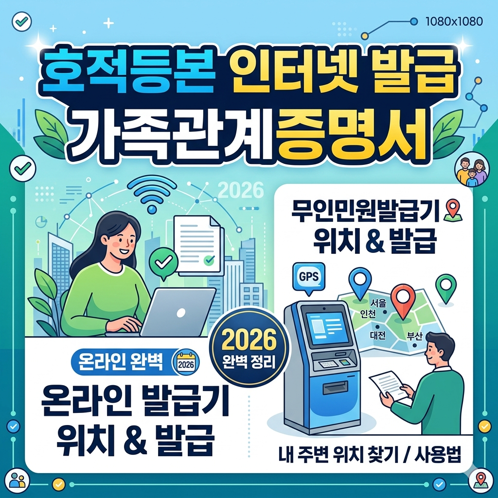 호적등본, 가족관계증명서 발급하러 가기