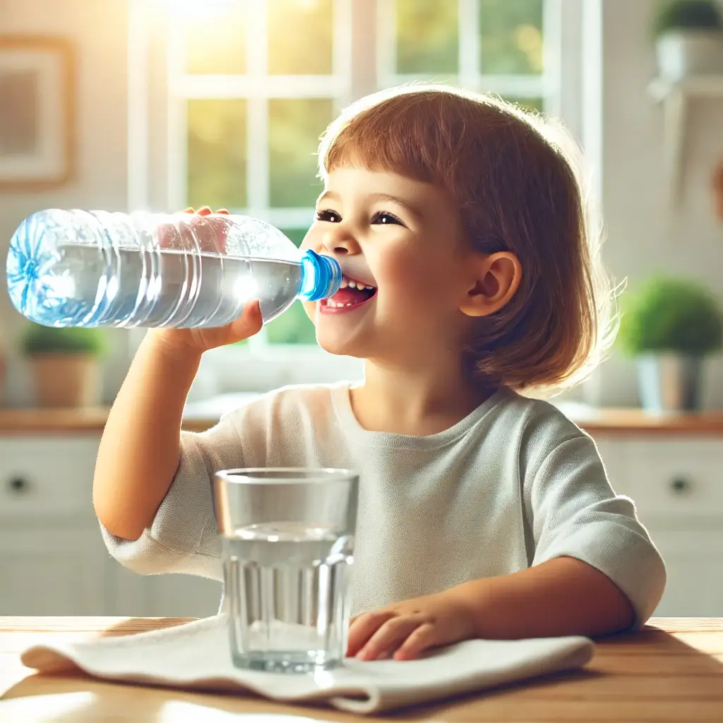 물 마시는 아이의 모습