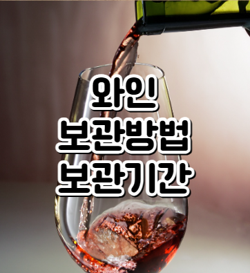 와인 보관방법 및 보관기간