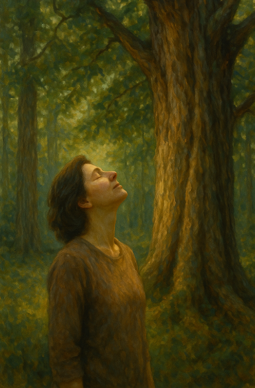 나무를 통해 자기 초월을 경험하는 사람들