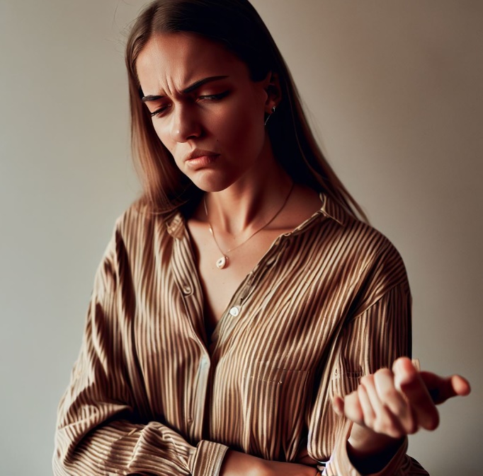 친구의 배신으로 분노한 여성(made by Bing)