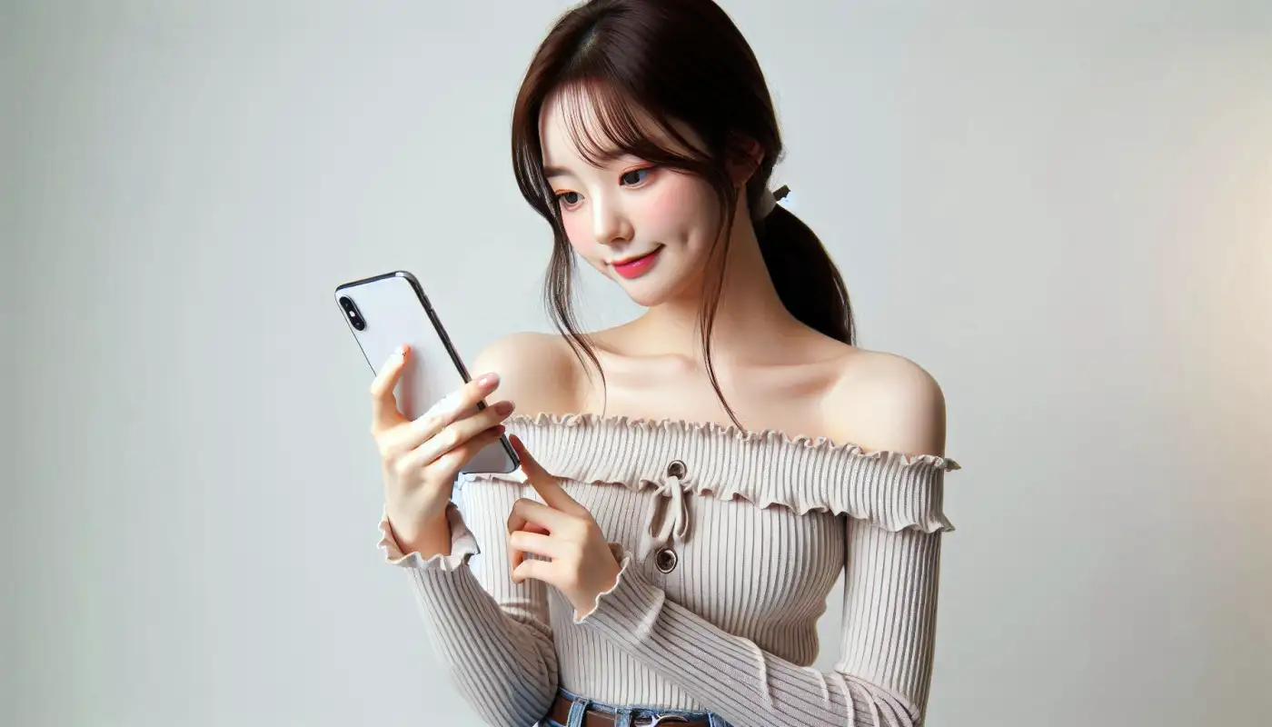 아이폰-별궤적-사진-찍는법으로-촬영하는-여성의-모습