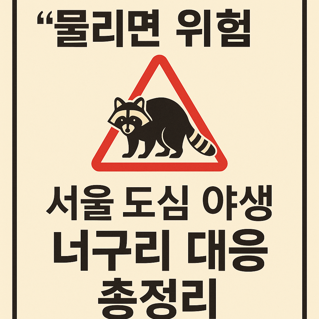 "물리면 위험”… 서울 도심 야생 너구리 대응 총정리