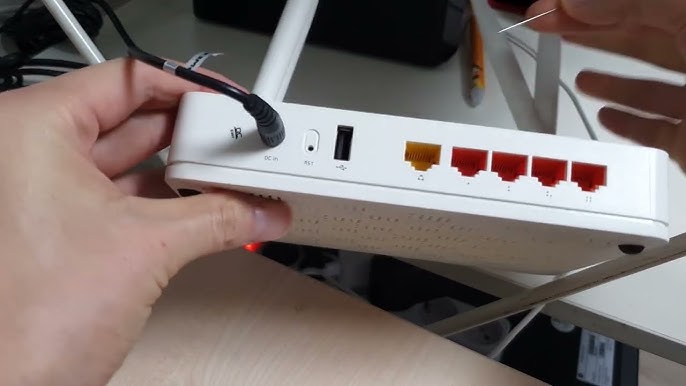 공유기 초기화를 시도해볼 만한 상황의 예시 화면입니다.