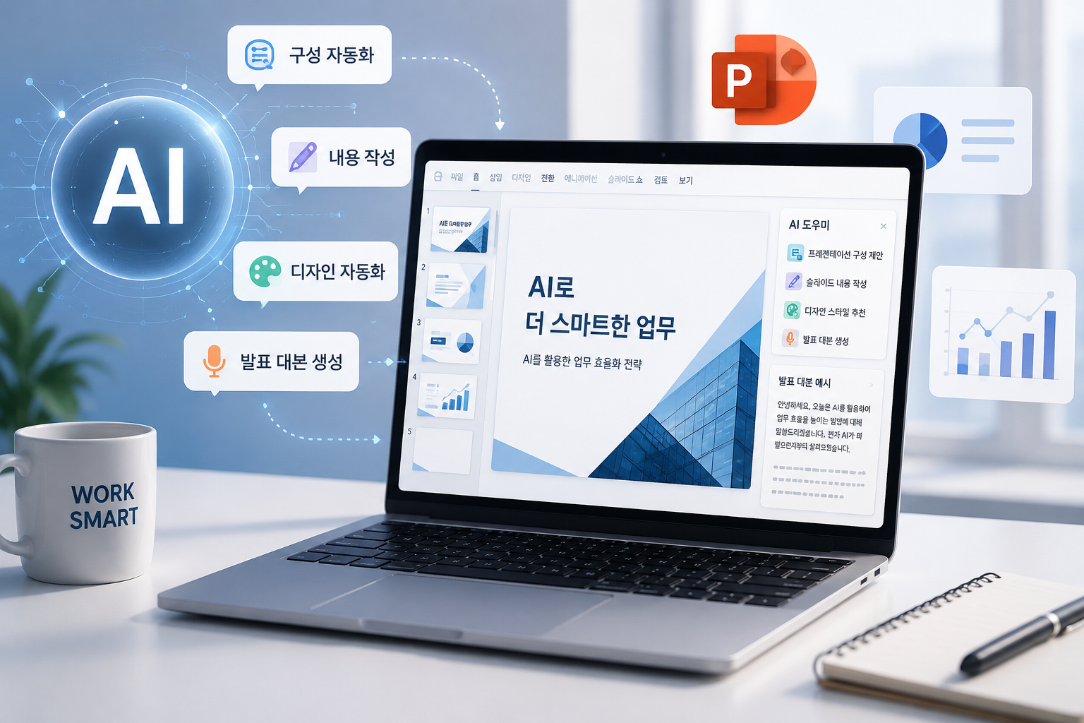 AI로 프레젠테이션(PPT) 제작 시간 줄이는 방법