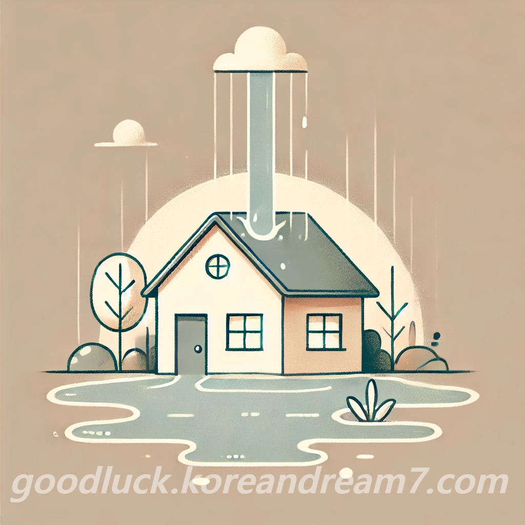 집에 빗물이 새는 꿈