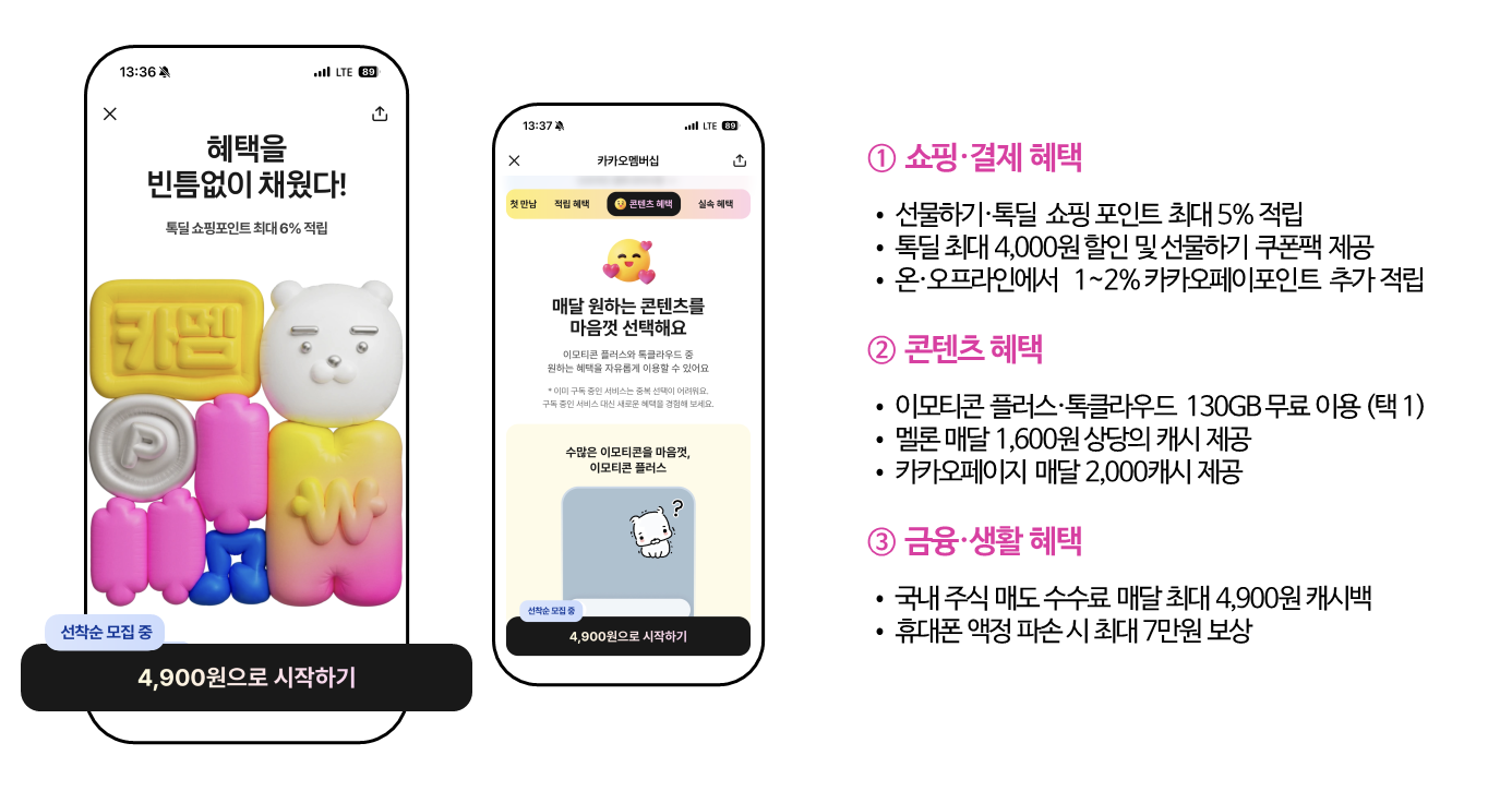 카카오멤버십 혜택 정리 카멤