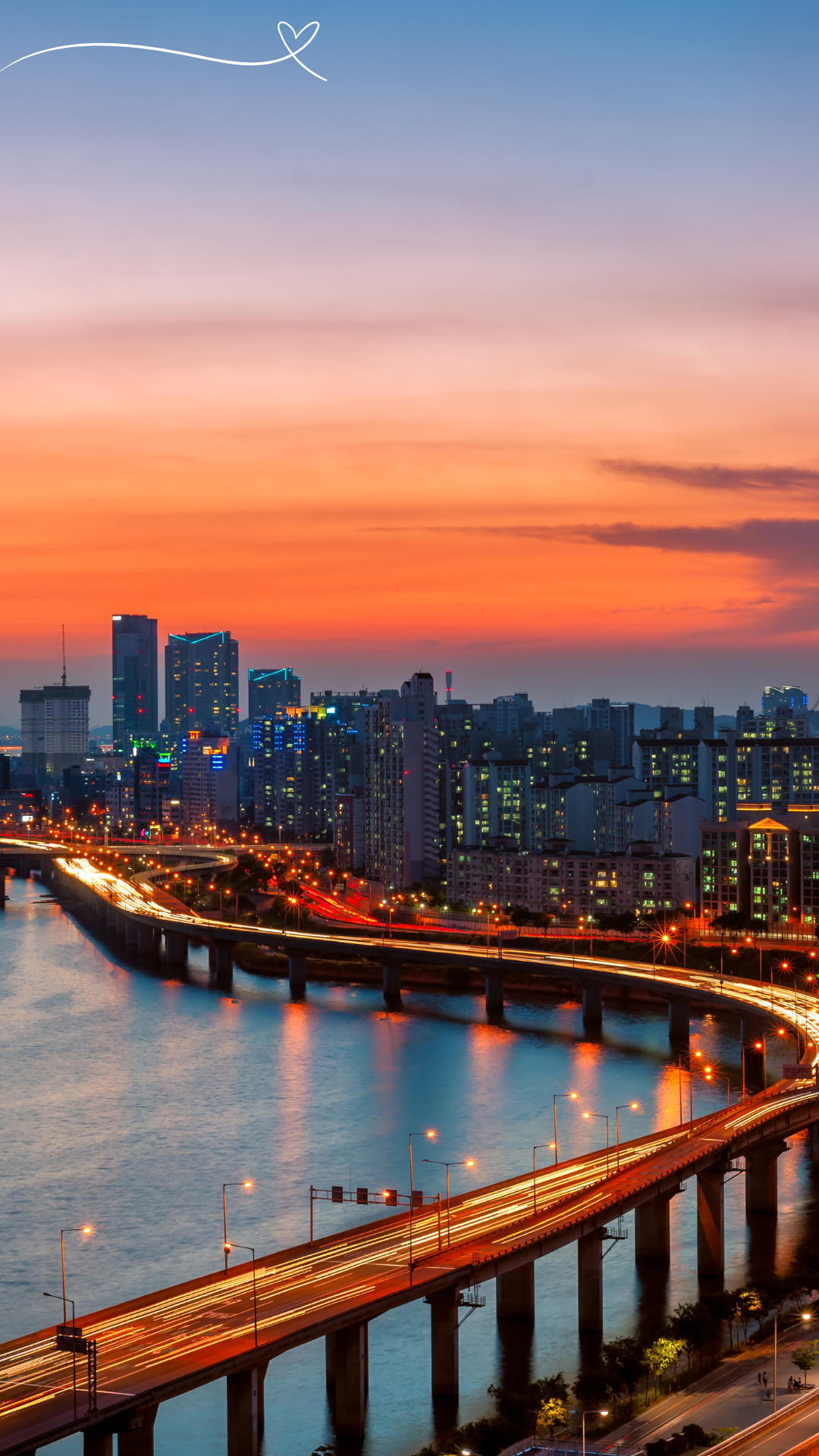 저녁노을 스마트폰 배경화면 이미지 사진