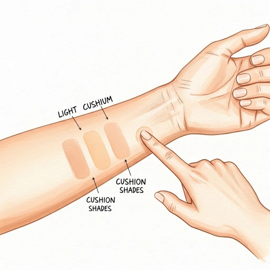 다양한 피부톤에 어울리는 쿠션 컬러 스와치