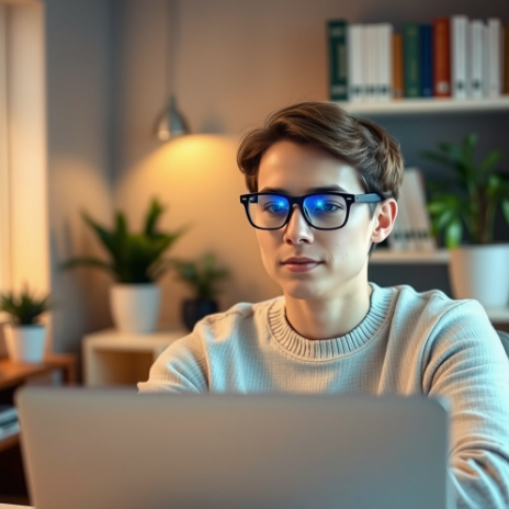 블루라이트 차단 안경 사진