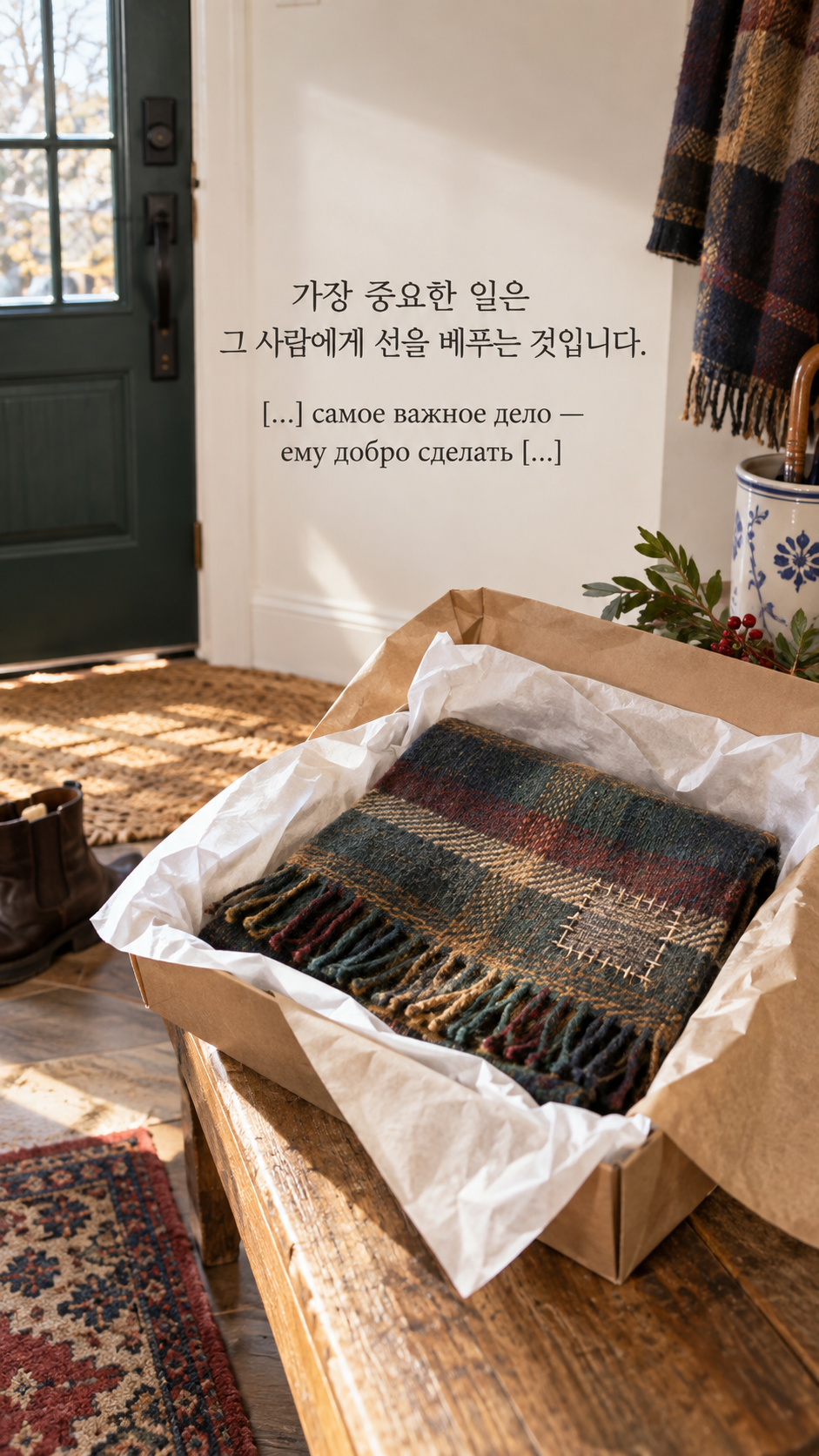 가장 중요한 일 — 정성껏 수선한 담요 선물