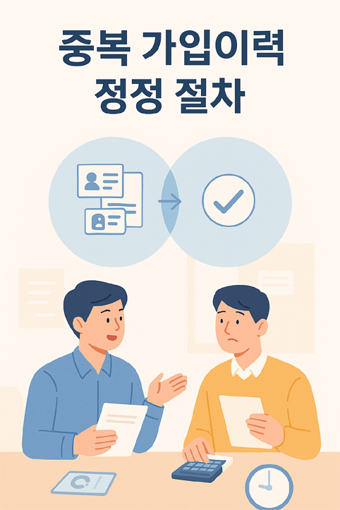 중복 가입 정정 절차 이미지