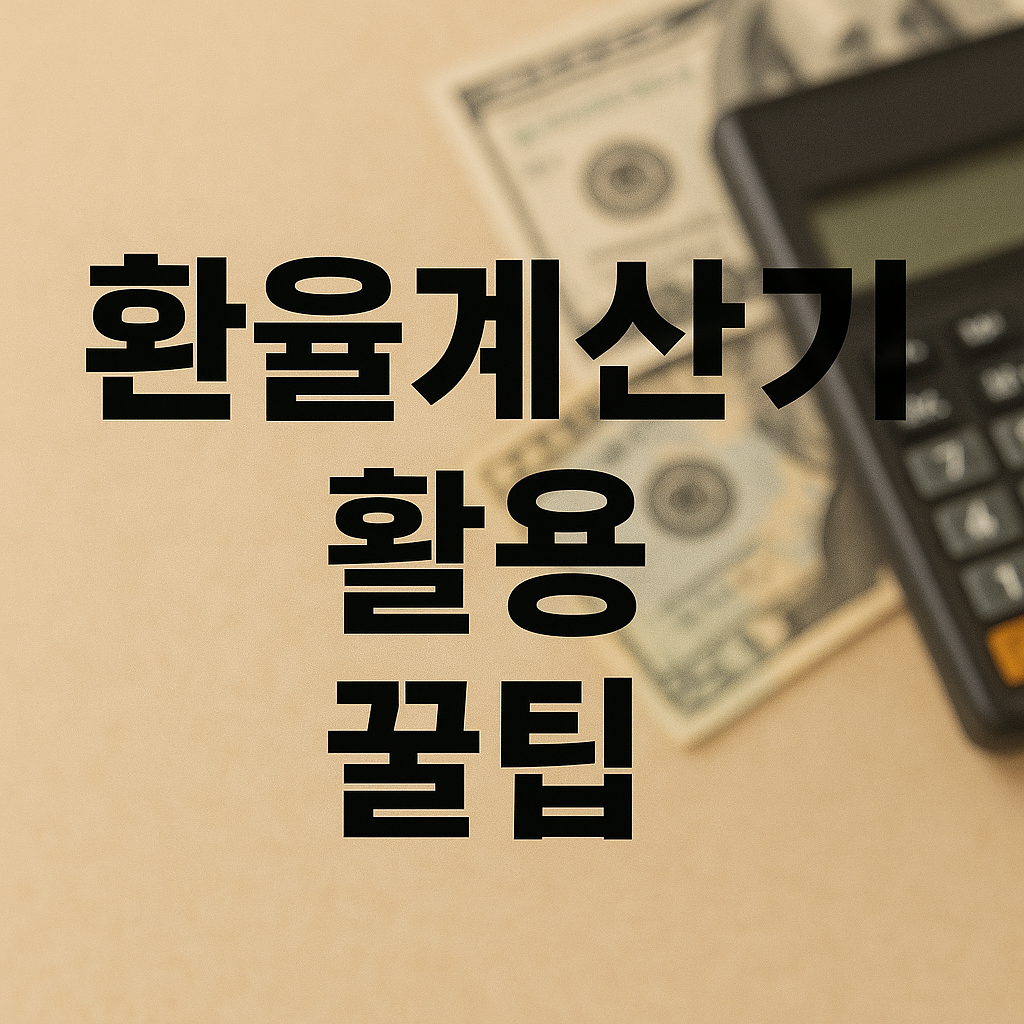 환율계산기 활용 꿀팁