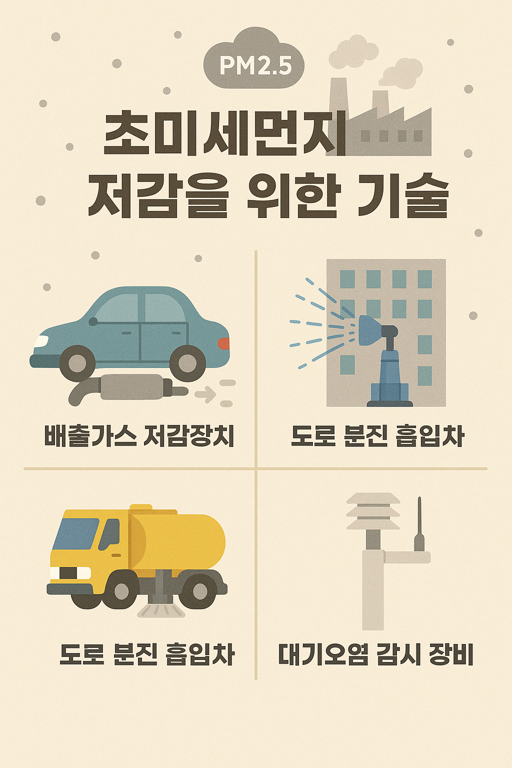 초미세먼지 저감을 위한 기술