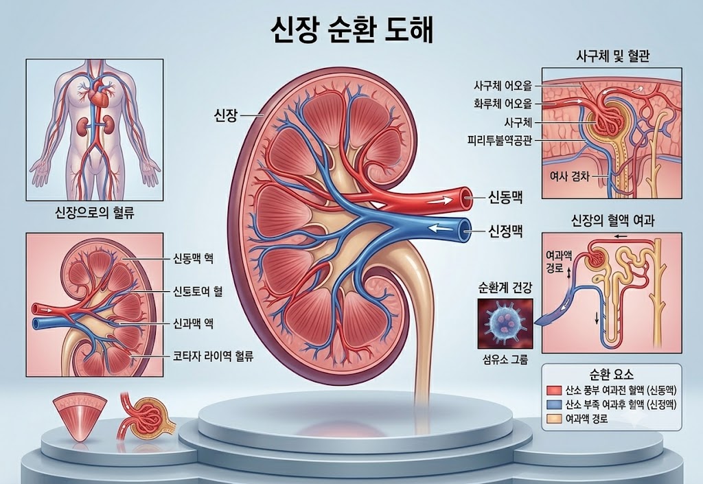 신장 순환의 도해
