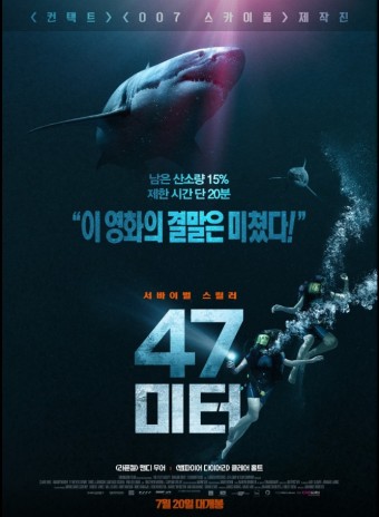 영화 47미터 줄거리 및 결말, 상어 다이빙 위험성, 배우들