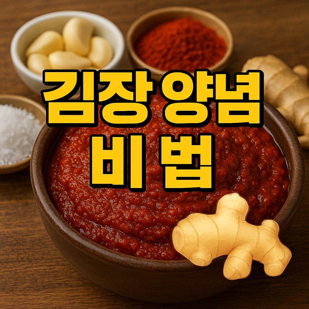 김장 양념 황금레시피 공개