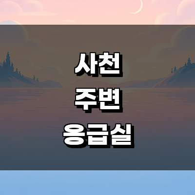 사천시 응급실