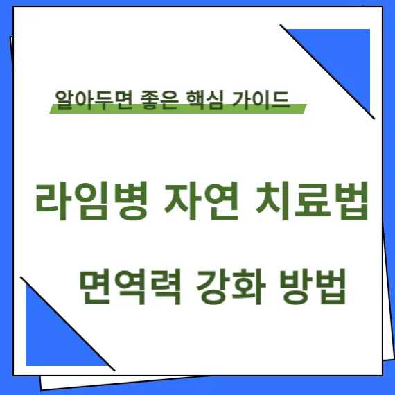 라임병 자연 치료법 타이틀 이미지
