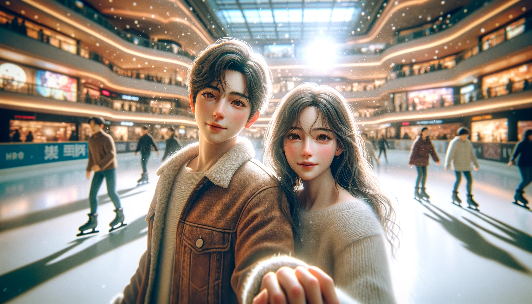 롯데월드 스케이장 데이트컷 남녀