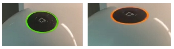 네스프레소 커피머신 청소 중 램프색깔