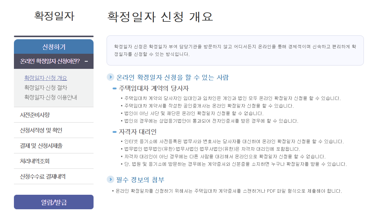 확정일자와 우선변제권 개념 요약 이미지