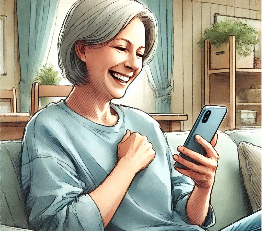 스마트폰을 보는 사람에 대한 이미지