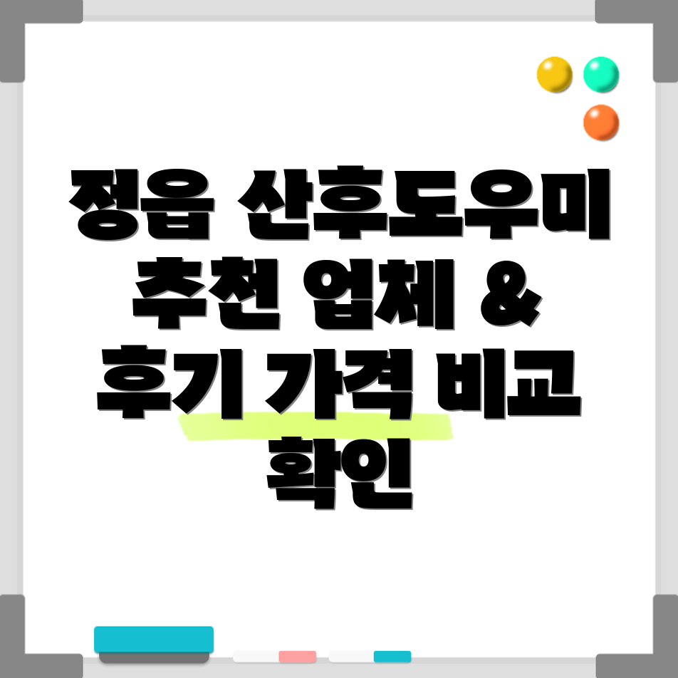 정읍시 북면 산후도우미